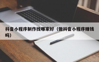 海南抖音小程序制作找哪家好（做抖音小程序赚钱吗）